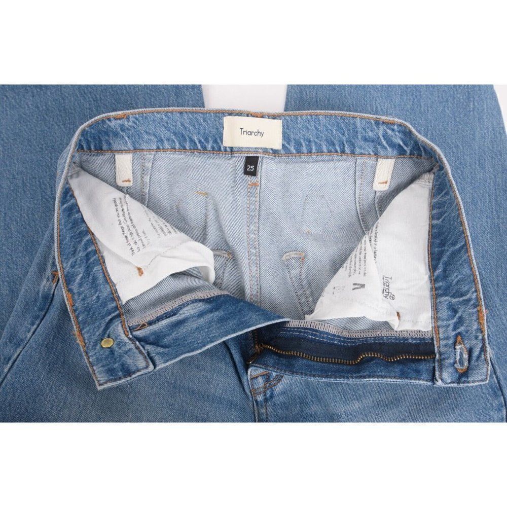 Triarchy Womens Ms Triarchy Jeans Cinched High Rise Straight Sz 25 Light indigo - Picture 7 of 7
